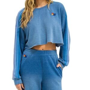 Aviator Nation Classic Striped Crew Sweatshirt - NWOT